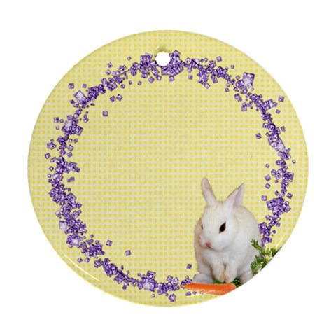 Spring Easter 2 Sided Ornament Round By Laurrie Front