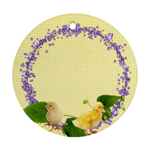 Spring Easter 2 Sided Ornament Round By Laurrie Back