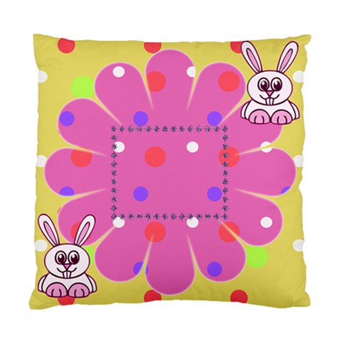 Funny Bunny Cushion Case By Daniela Back