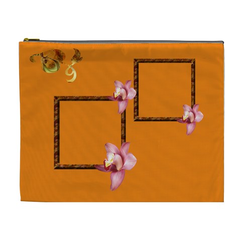 Orange Cosmetic Bag Xl By Elena Petrova Front