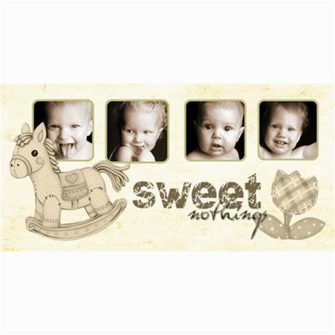 Sweet Nothings Sepia Baby Photo Card By Catvinnat 8 x4  Photo Card - 2