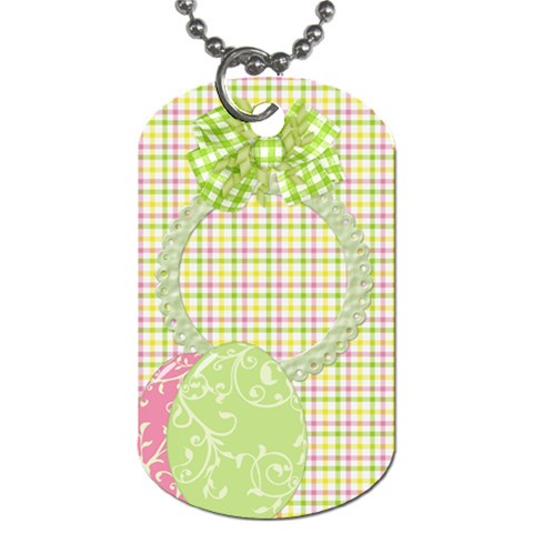 Eggzactly Spring 2 Sided Dog Tag 1 By Lisa Minor Front