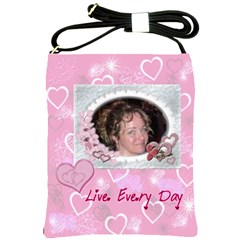 Live Every Day Hearts n Roses Sling Bag - Shoulder Sling Bag