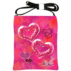 Hearts n Flowers Pink Sling Bag - Shoulder Sling Bag