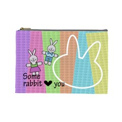 Some rabbit love you - Custom Cosmetic Bag (Large) (7 styles)