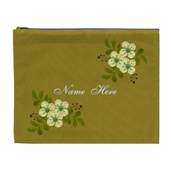Cosmetic Bag (XL)- Yellow Flowers