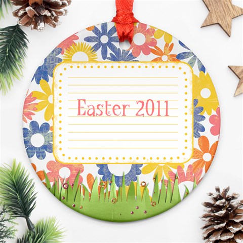 Easter Ornament With Bunny Ears Back