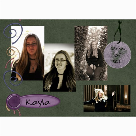 Kayla Announcement 2011(3) By Tammy Baker 7 x5  Photo Card - 4