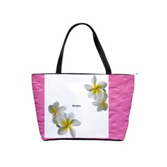 Pink Butterfly and Frangipani Shoulder Bag (2 sides) - Classic Shoulder Handbag