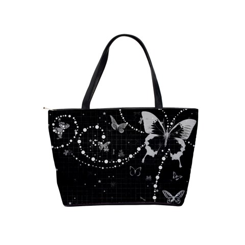 Black And White Butterflies Shoulder Bag By Bags n Brellas Back