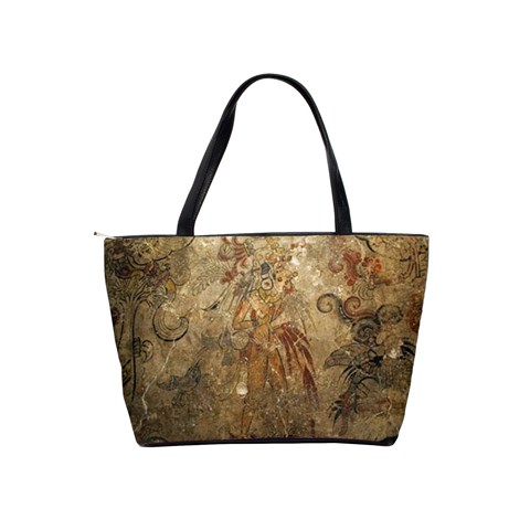 Mayan Wall Painting Shoulder Bag By Bags n Brellas Back