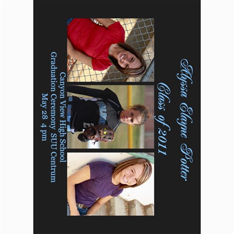 Alyssa Graduation Announcement By Susan Potter 7 x5  Photo Card - 7