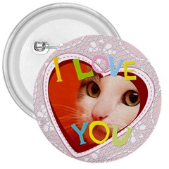 I love you - 3  Button