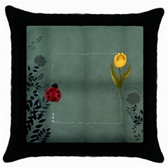 spring pillow case (5 styles) - Throw Pillow Case (Black)