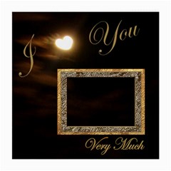 I Heart You Moon Glass Cloth Med