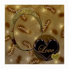 Love Gold Glass Cloth Med