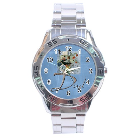 Dad Stainless Steel Watch By Catvinnat Front