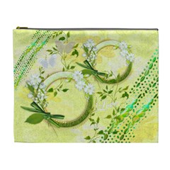 Spring flower floral yellow XL Cosmetic Bag (7 styles) - Cosmetic Bag (XL)