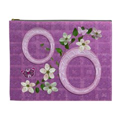 Spring flower floral purple XL Cosmetic Bag (7 styles) - Cosmetic Bag (XL)