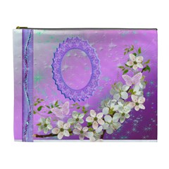 Spring flower floral purple2 XL Cosmetic Bag (7 styles) - Cosmetic Bag (XL)