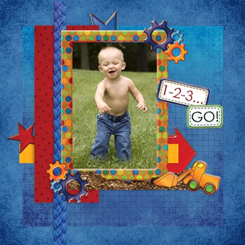 About A Boy Scrapbook Page 2 By Diann 12 x12  Scrapbook Page - 1