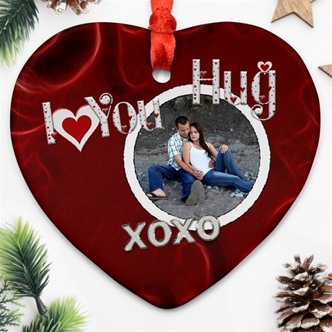 I Love You Heart Ornament By Lil Front