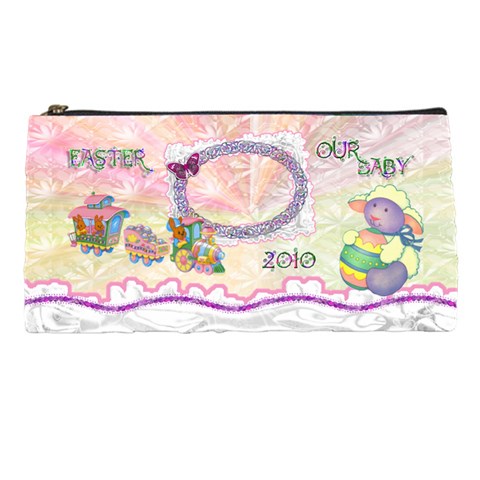 Spring Flower Floral Our Baby Train Lamb Pencil Case By Ellan Front