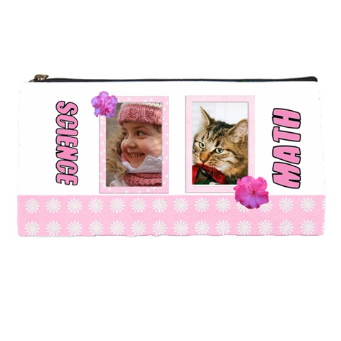 Pink School Pencil Case By Deborah Front