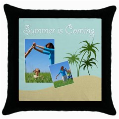 summer is coming - Throw Pillow Case (Black)