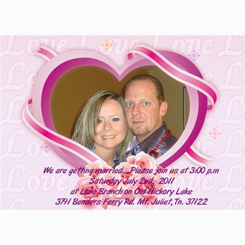 Wedding By Beth 7 x5  Photo Card - 13