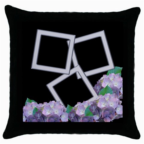 Silver And Lilac Throw Pillow By Deborah Front