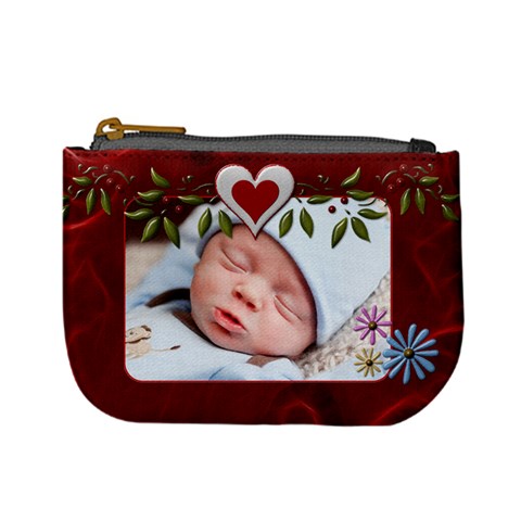 Love Red Mini Coin Purse By Lil Front