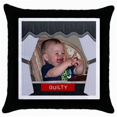 Guilty Throw Pillow Case - Throw Pillow Case (Black)