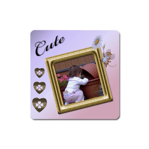 Cute Square Magnet By Deborah Front