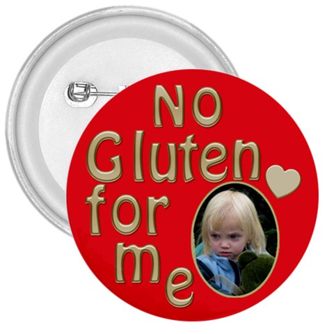 No Gluten Button By Deborah Front