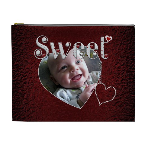 Sweet Kiss Xl Cosmetic Bag By Lil Front