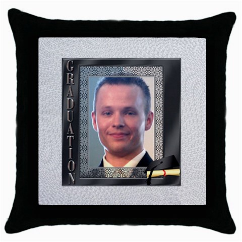 Graduation Throw Pillow Case By Lil Front