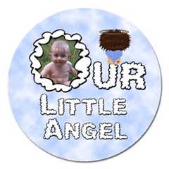 Our Little Angel Boy Round 5 Inch Magnet - Magnet 5  (Round)