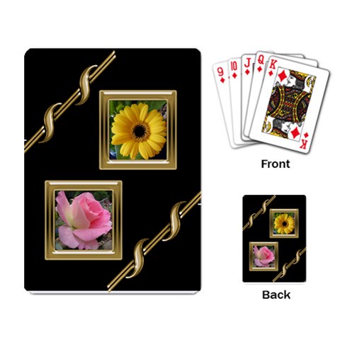 Black And Gold Playing Cards By Deborah Back