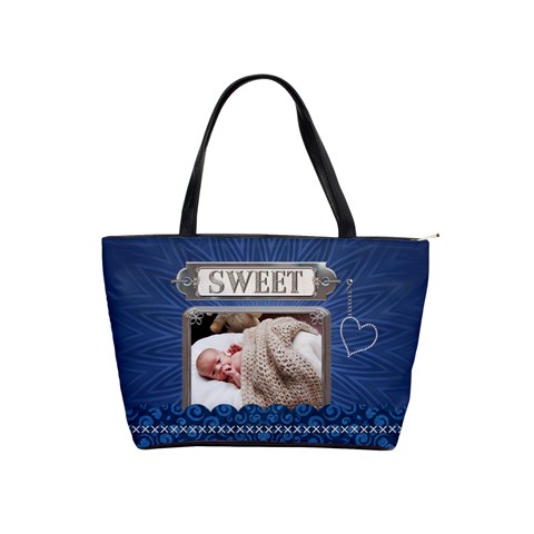 Sweet Blue Classic Shoulder Handbag By Lil Front