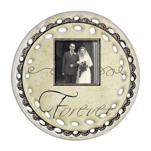 Together Forever Filligree Double Sided Ornament By Catvinnat Back