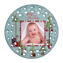 Baby s First Christmas Single Sided Round Filigree Ornament