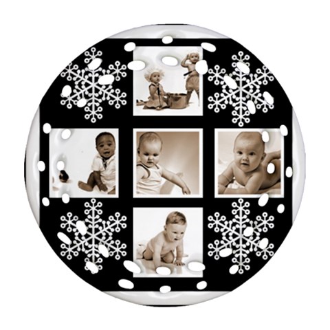 Grandbabies Snowflake Double Sided Filigree Ornament By Catvinnat Back