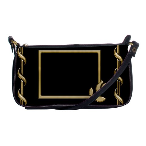 Black And Gold Shoulder Clutch By Deborah Front