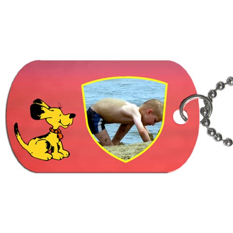 Puppy School Bag Dog Tag (2 Sided) By Deborah Front