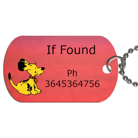 Puppy School Bag Dog Tag (2 Sided) By Deborah Back