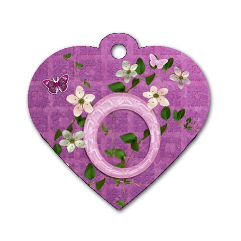 Spring Flower Floral Purple Dog Tag By Ellan Front