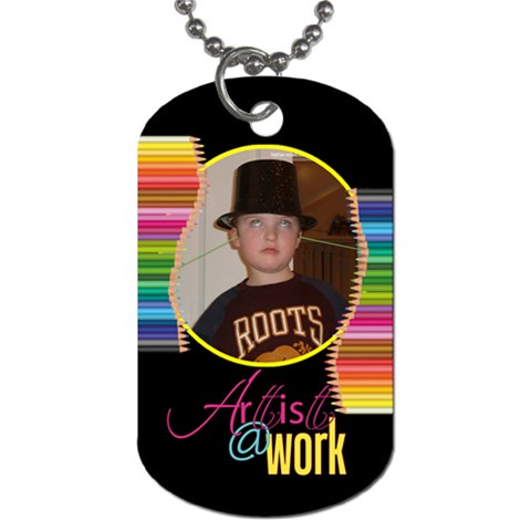 Artist   Work Double Sided Dog Tag By Catvinnat Front