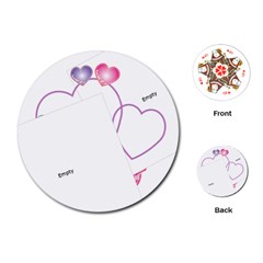 flowery hearts playing cards - Playing Cards Single Design (Round)