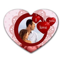 i love you - Heart Mousepad